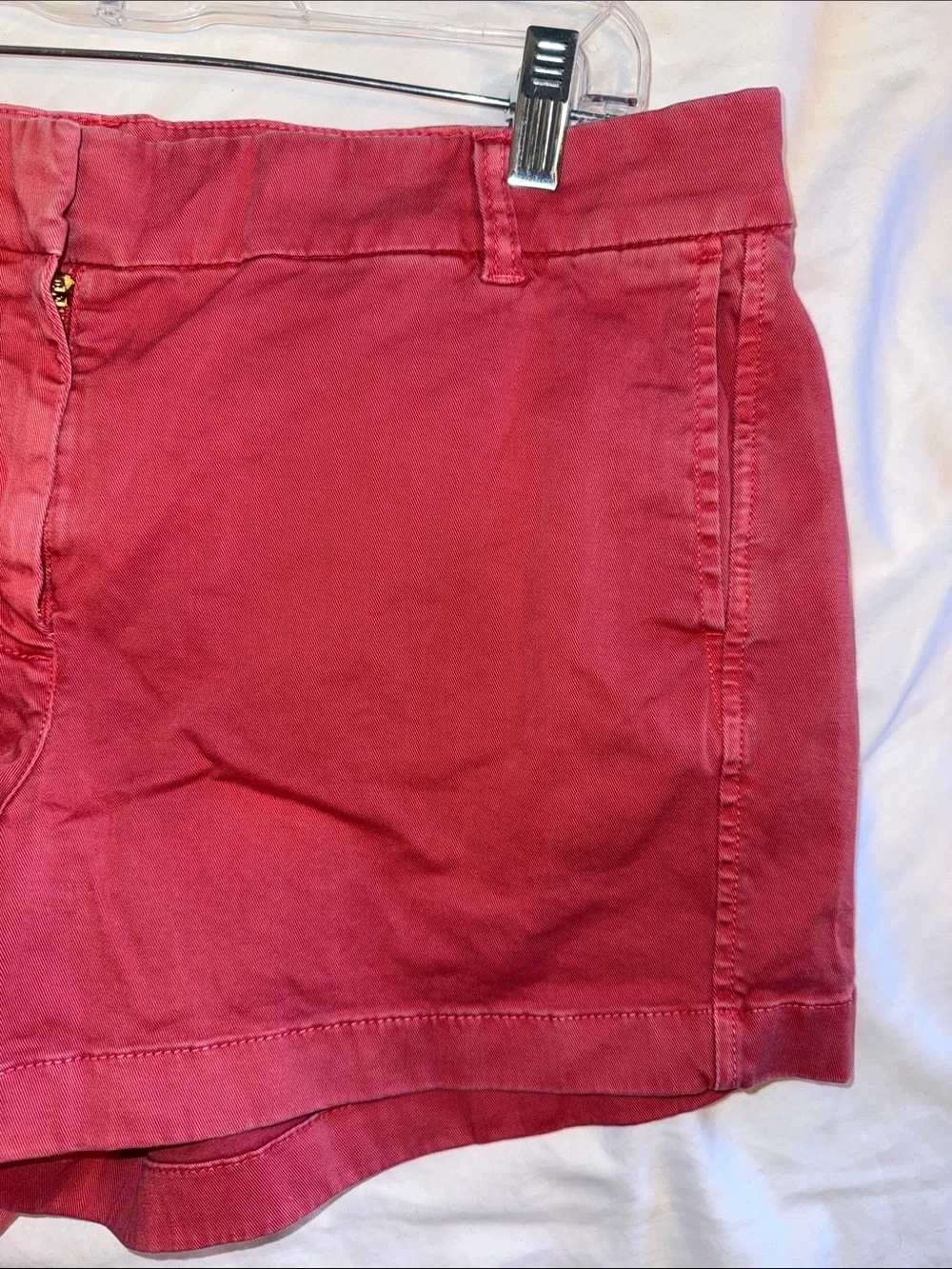 J. Crew Women’s Red Cotton Chino Shorts 12 NWT pockets